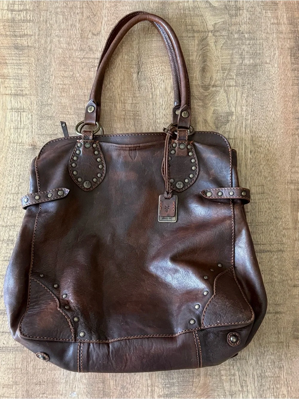 Frye Leather Brown Women’s Shoulder Tote Bag
